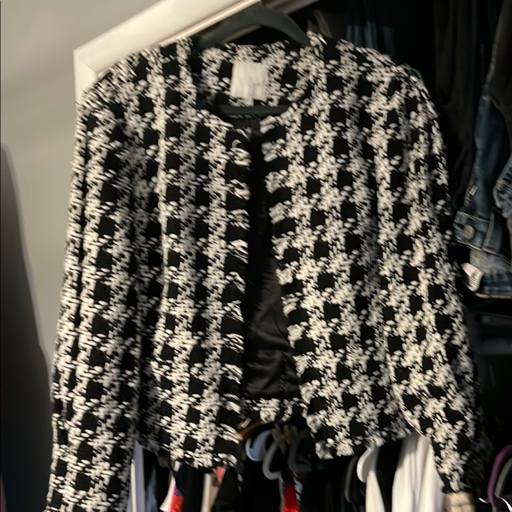 Chanel Black and White Tweed Jacket